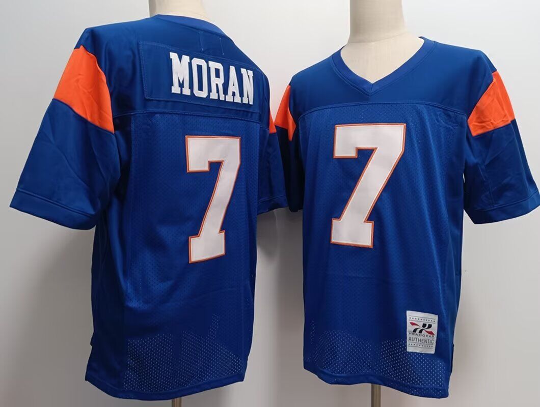 Men The Blue Mountain State Movie #7 Moran blue 2024 Nike NCAA jersey